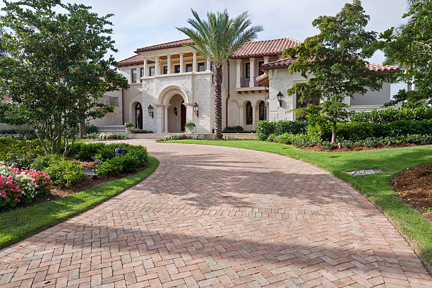 Residential Paver Driveway in Belmont, CA